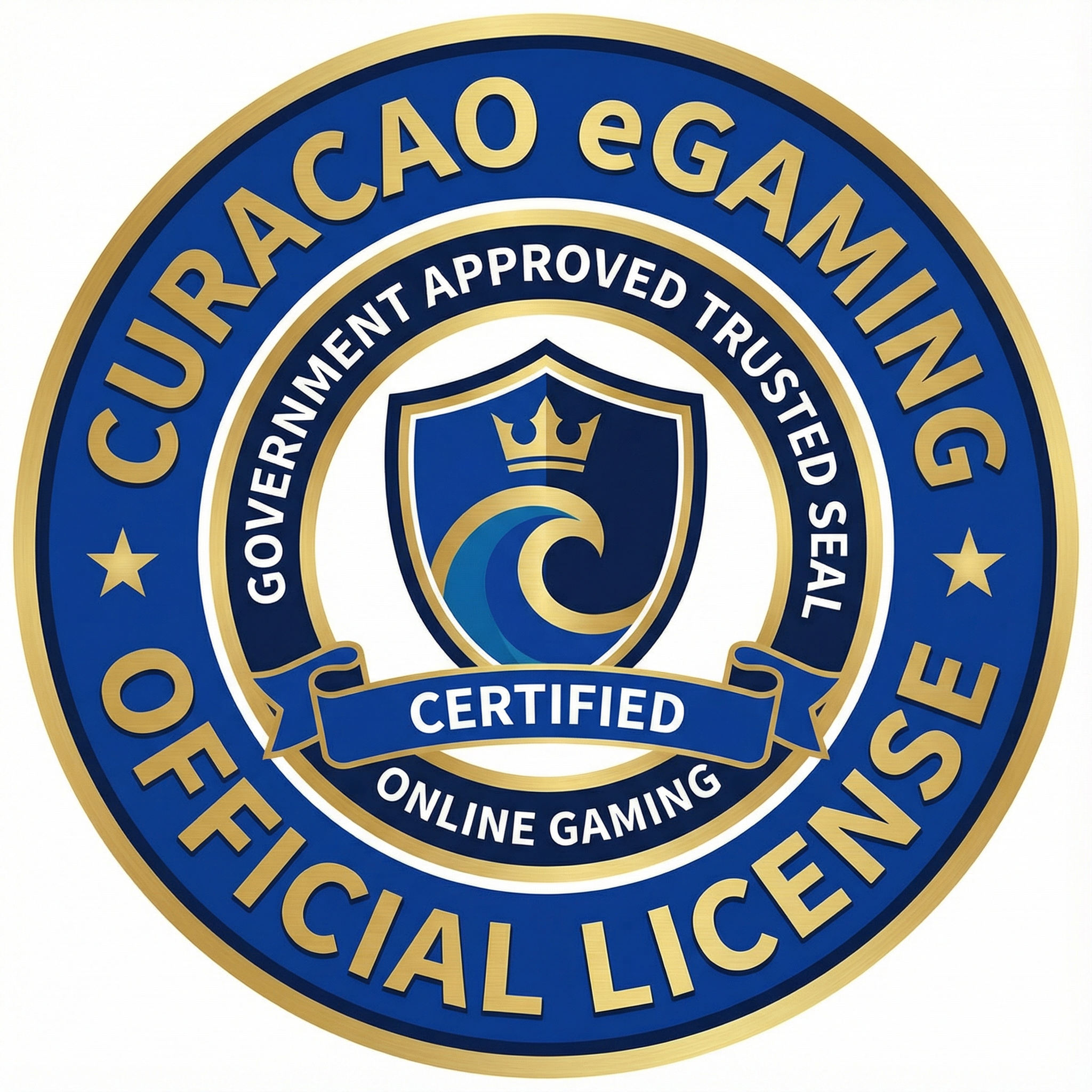 Sello oficial de licencia Curaçao eGaming para casino en línea